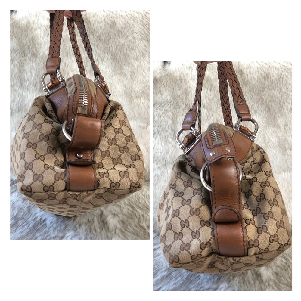 Gucci GG Canvas Medium Bamboo Bar Tote - Picture 8 of 16